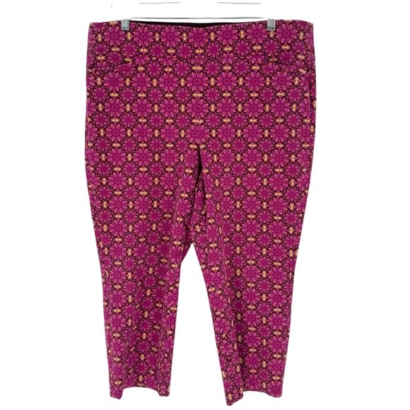 Soft Surroundings Kalea Superla Stretch Pull On Straight Leg Crop Pants Pink PXL - Picture 2 of 12